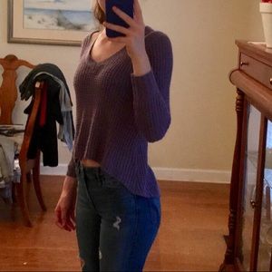 lavender knit sweater